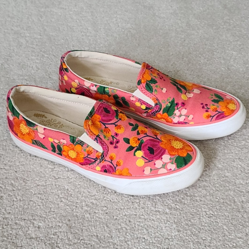 Keds rifle paper Co sz 7 pink floral